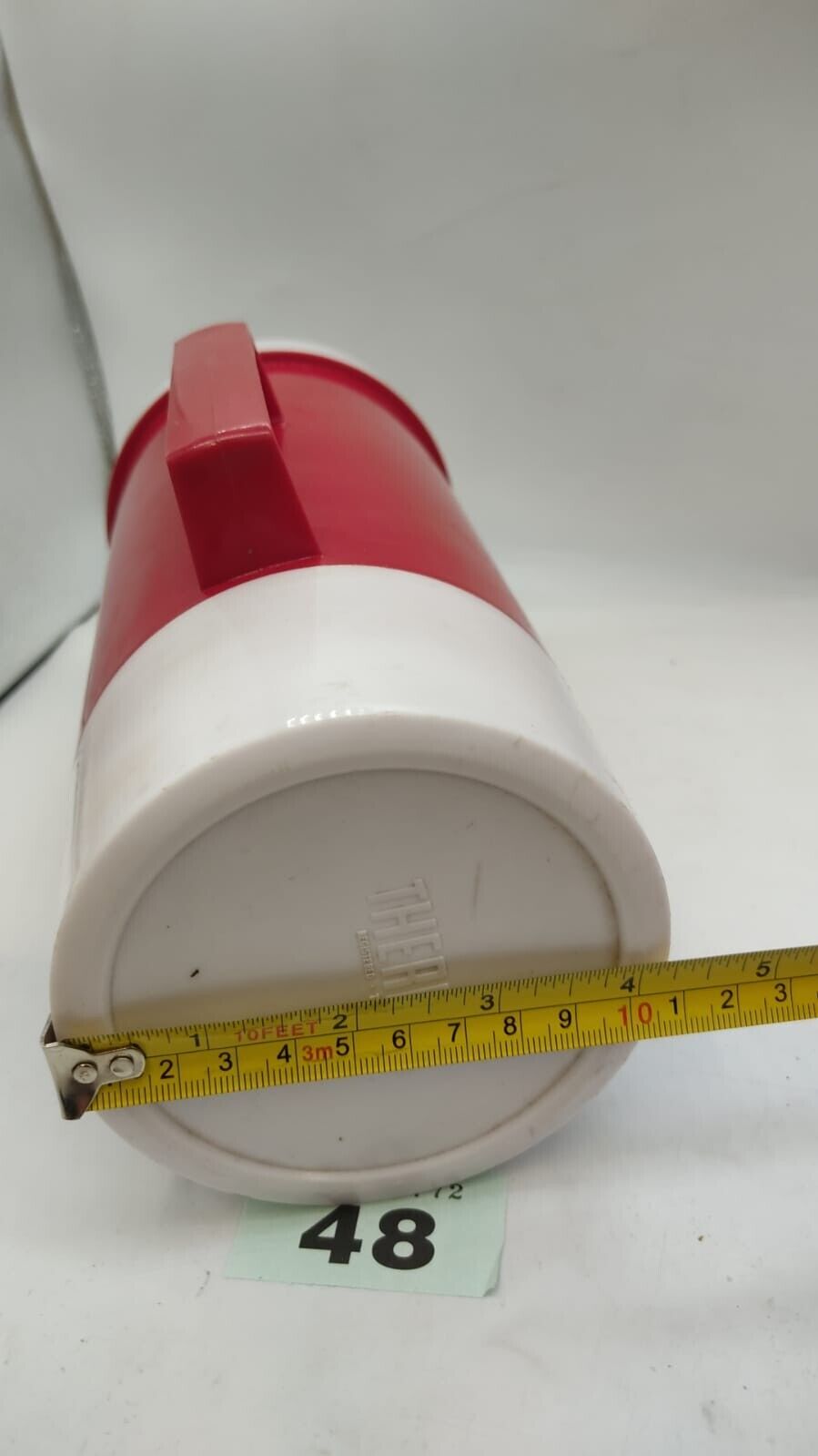 Retro Vintage 70 100f Thermos Food Flask Red White Capacity 0.5 Litres Used