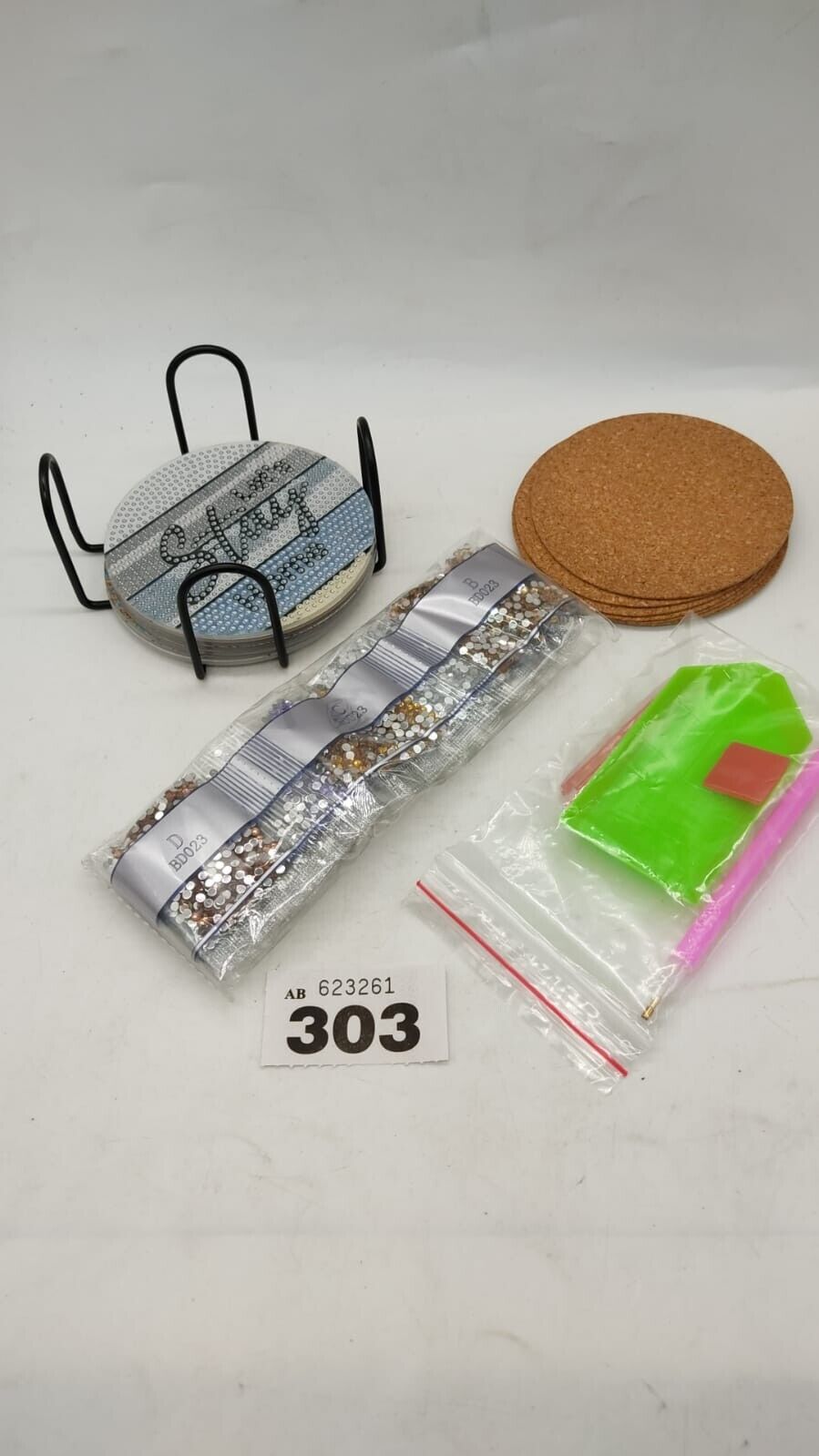 Rhinestone Painting Coasters Rustic Pastoral Sparkling Odourless Coaster Art Kit