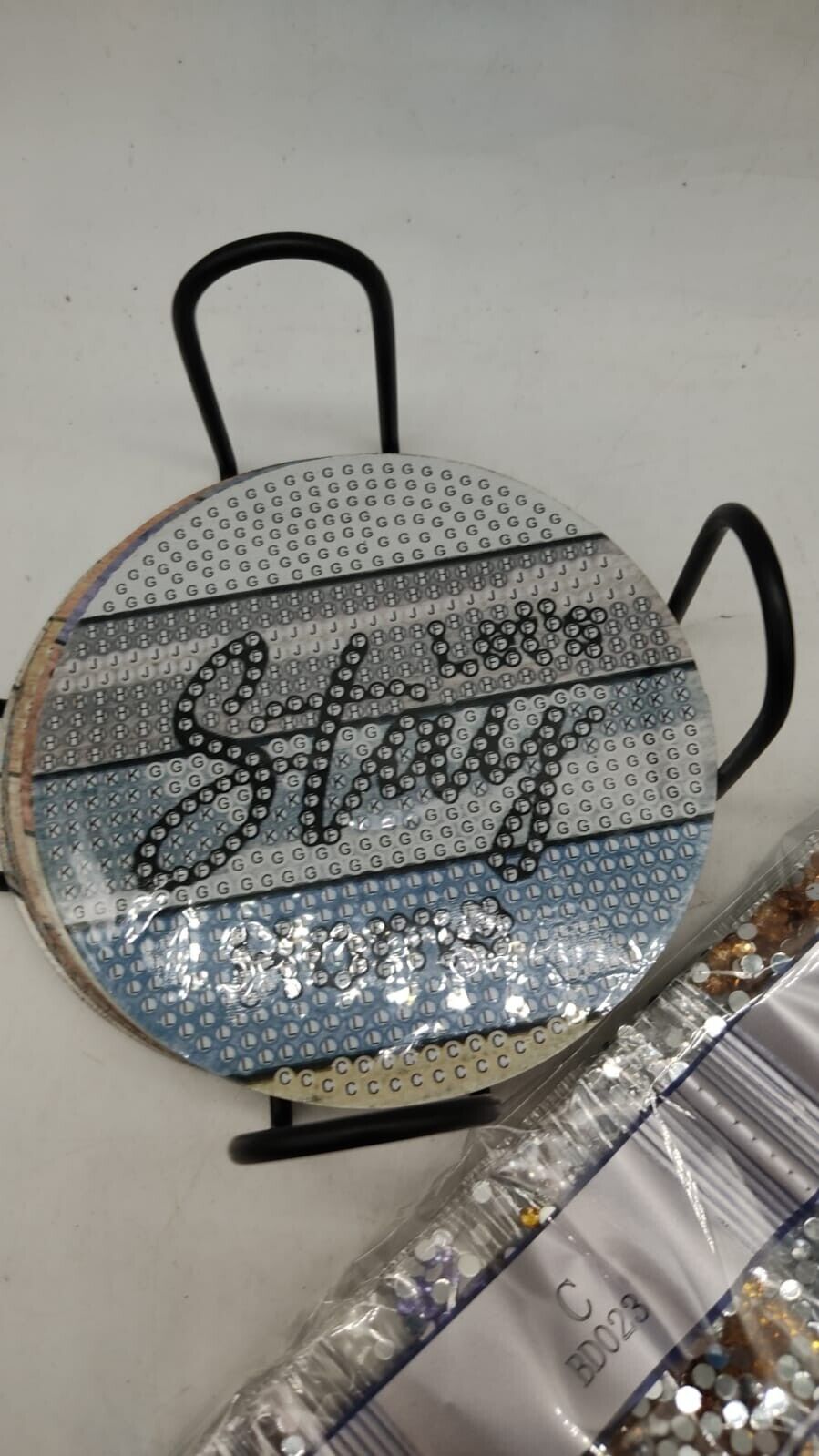 Rhinestone Painting Coasters Rustic Pastoral Sparkling Odourless Coaster Art Kit