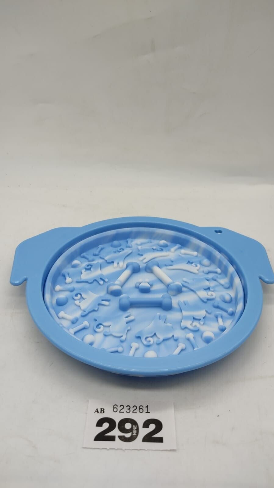 Pet Foldable Food Bowl Slow Feeder with Underneath Suction for Small Animal Blue