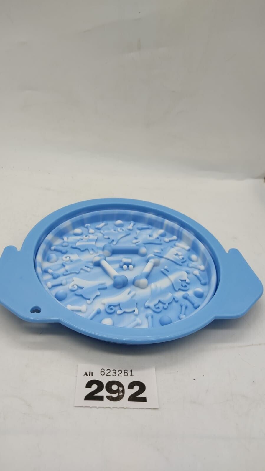 Pet Foldable Food Bowl Slow Feeder with Underneath Suction for Small Animal Blue