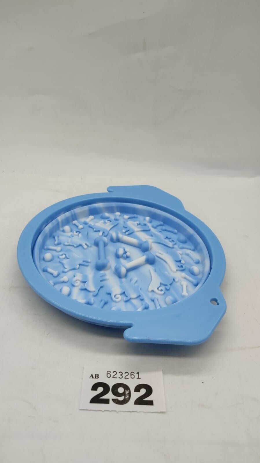 Pet Foldable Food Bowl Slow Feeder with Underneath Suction for Small Animal Blue