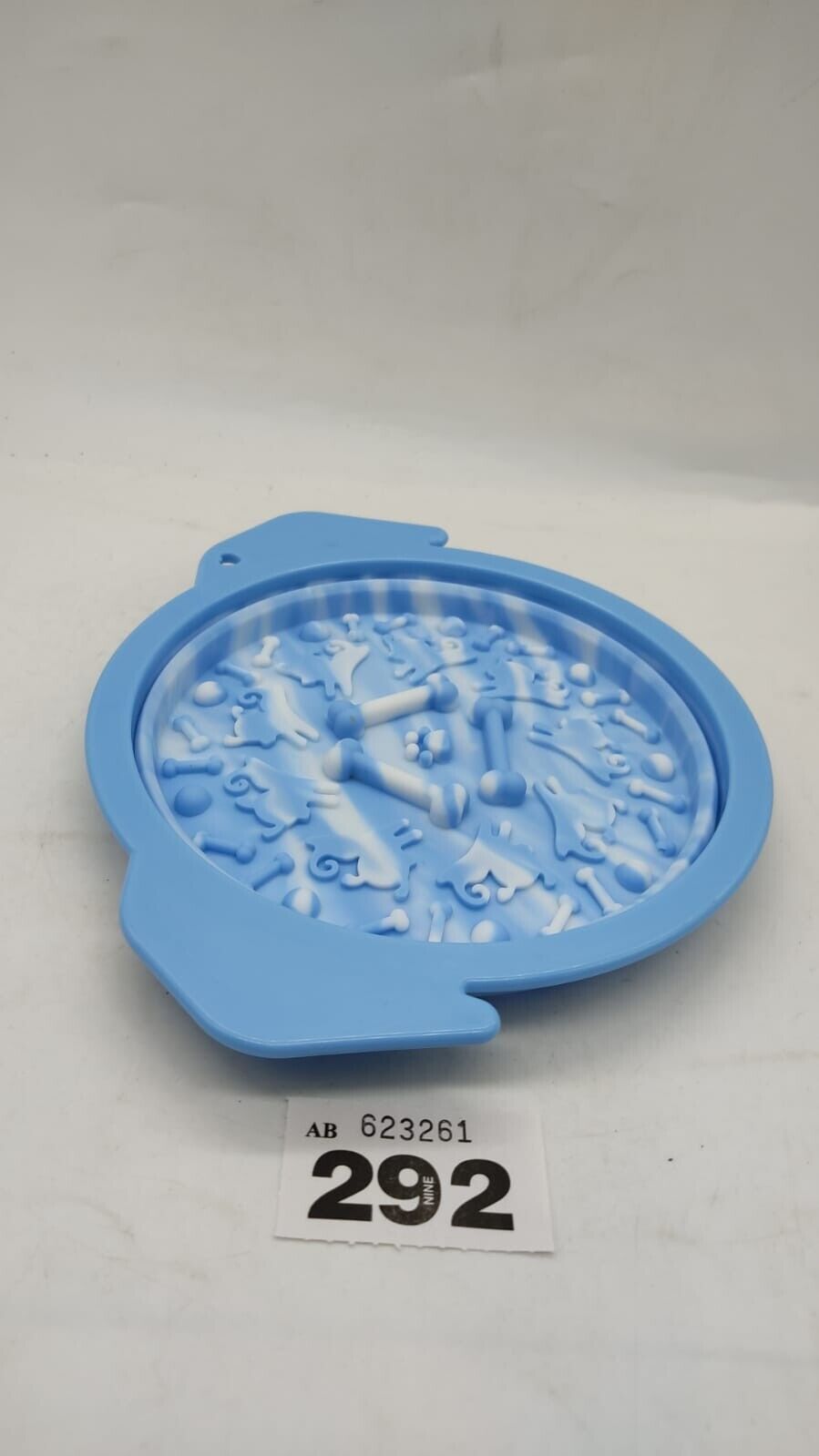Pet Foldable Food Bowl Slow Feeder with Underneath Suction for Small Animal Blue