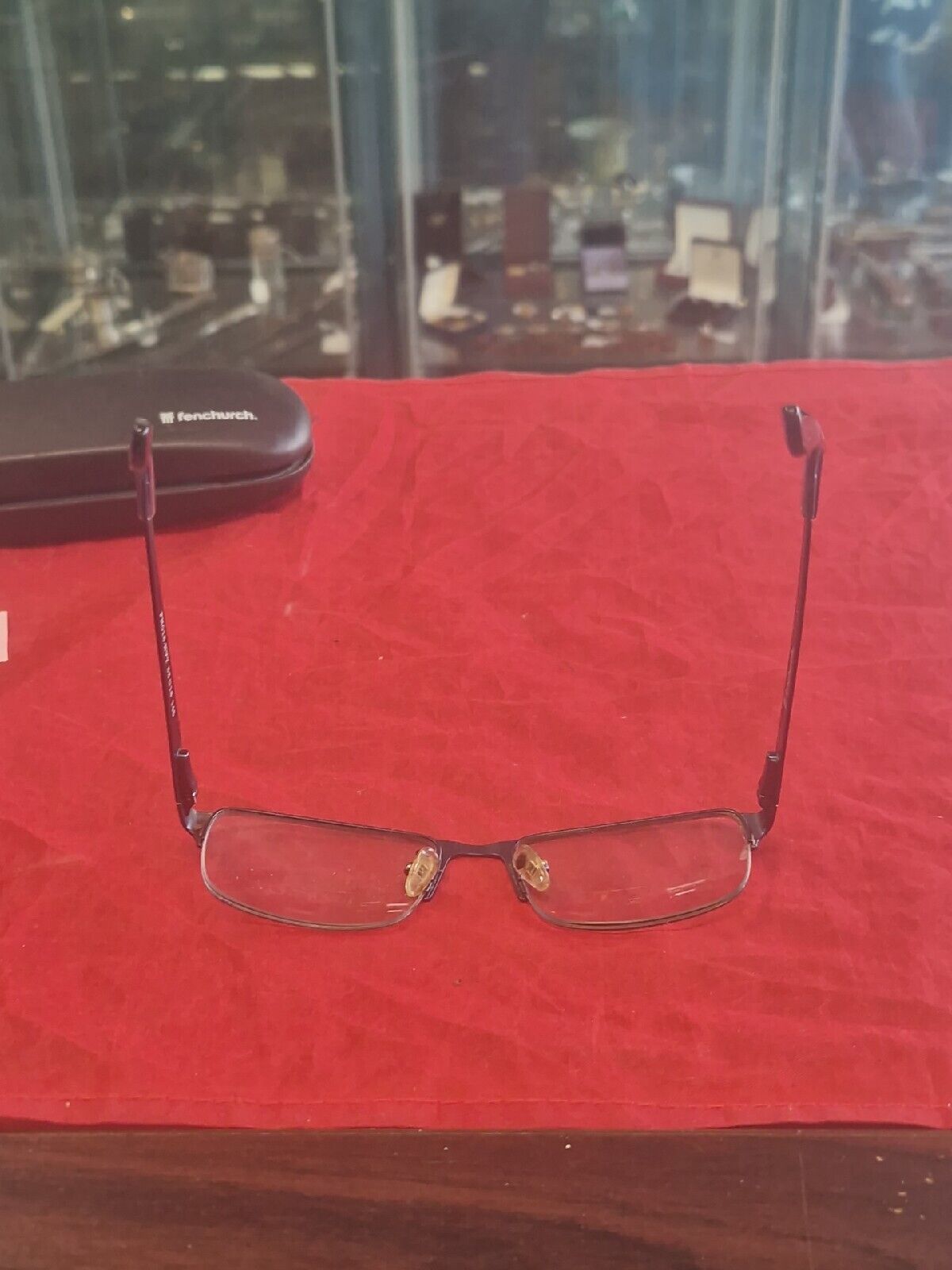 Fenchurch FH015 Semi-Rimless Used Eyeglass Glasses Frames Spectacles Blue