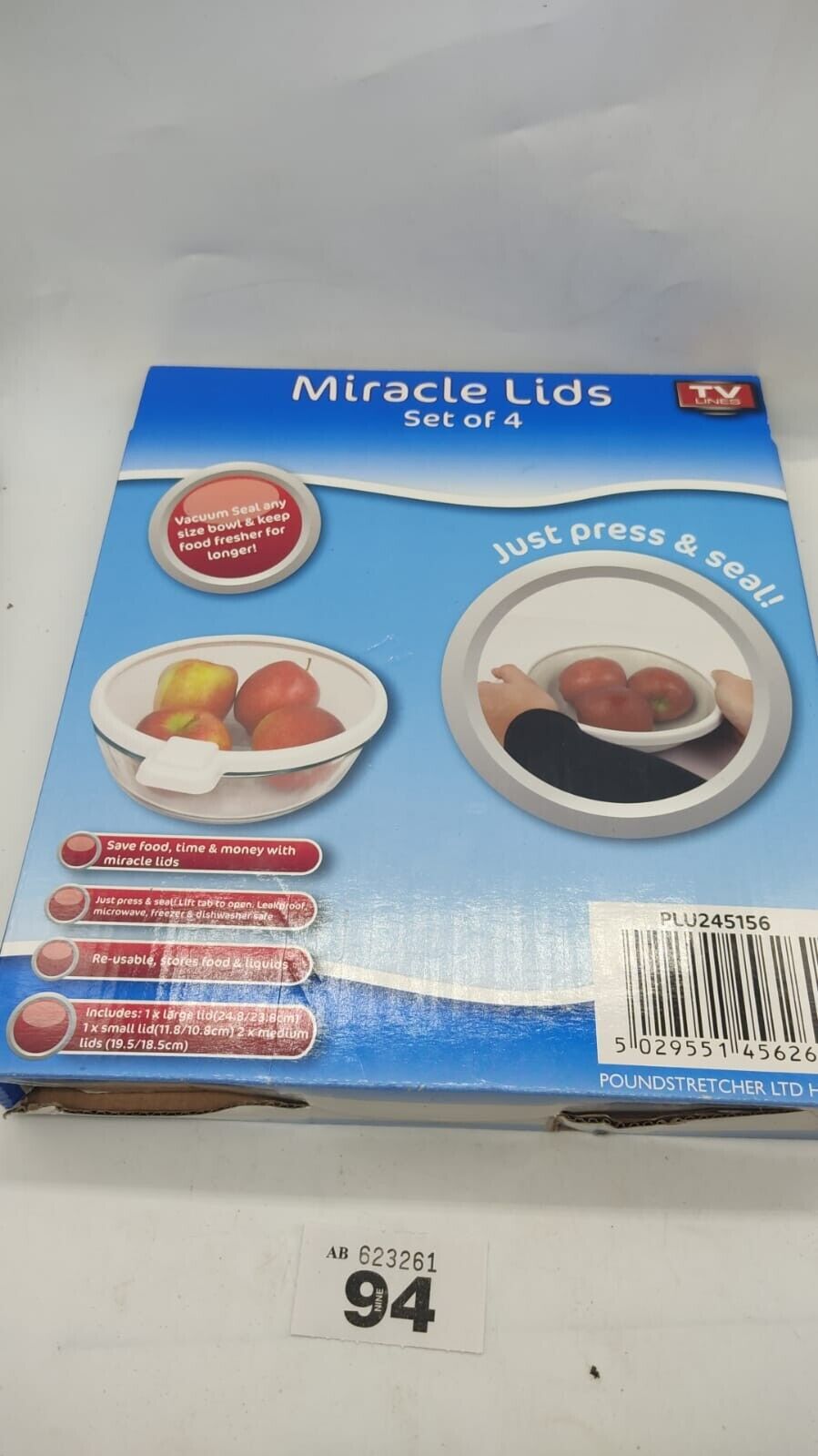 Miracle Lids Covers, Magic Lids, Flexible 4pcs Keeping Food Fresh Reusable. New