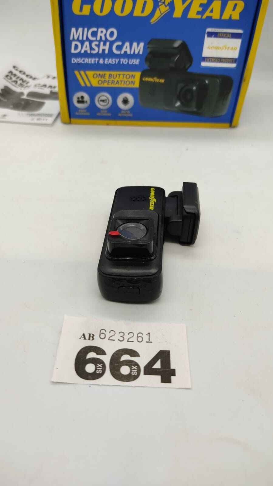 Goodyear Micro One Button Operation Dash Cam with Sound Recording, New - Boxed