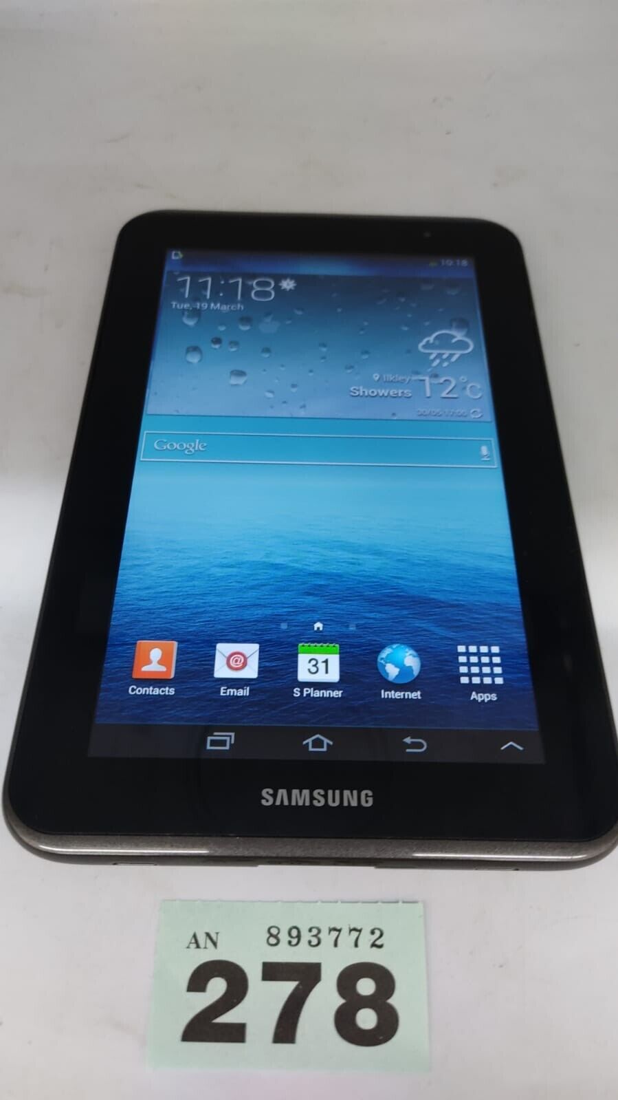 Samsung Galaxy Tab 2 GT-P3110 7.0" Wi-Fi Grey Android Tablet Device Only, Tested