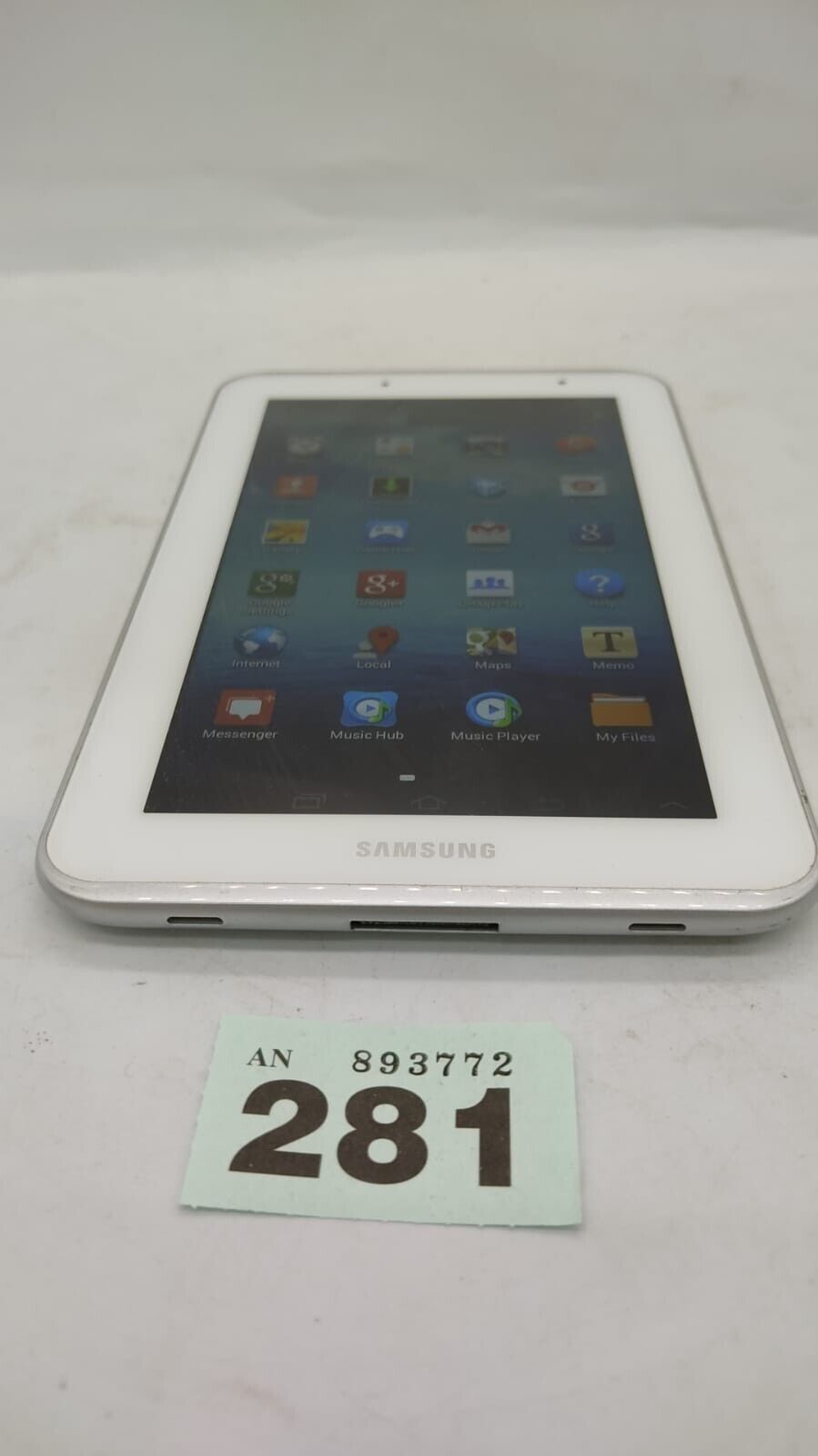 Samsung Galaxy Tab 2 7.0 GT-P3110 Wi-Fi White Android Tablet Device Only Working