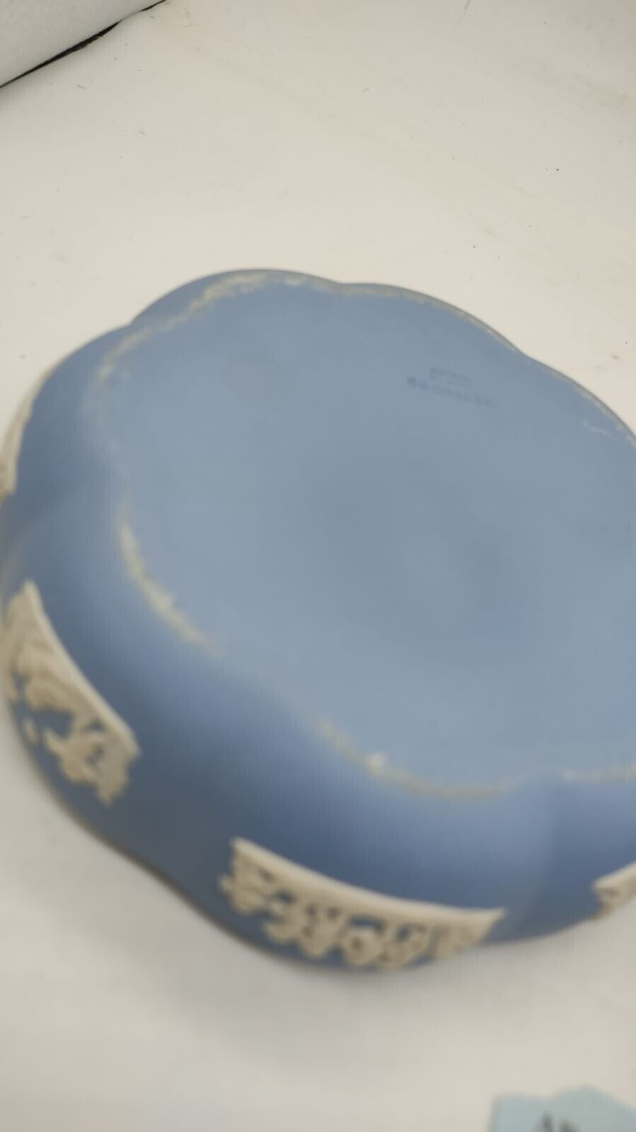 Wedgwood Jasperware Blue Flowers Trinket Box Mythological - Figures No 73