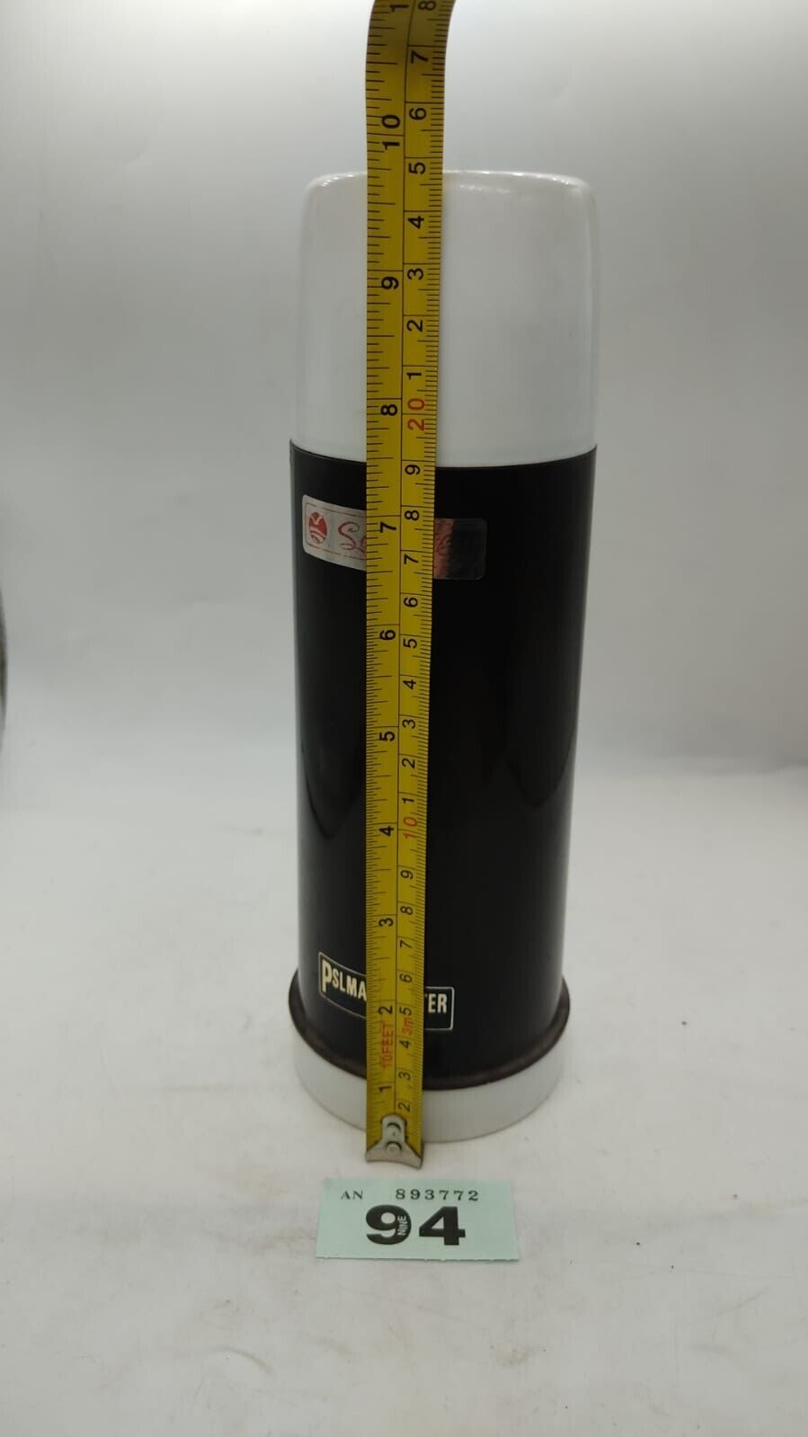 Retro Seagull 0.5 Litre Travel Flask Brown and White with Cup, Used, Vintage