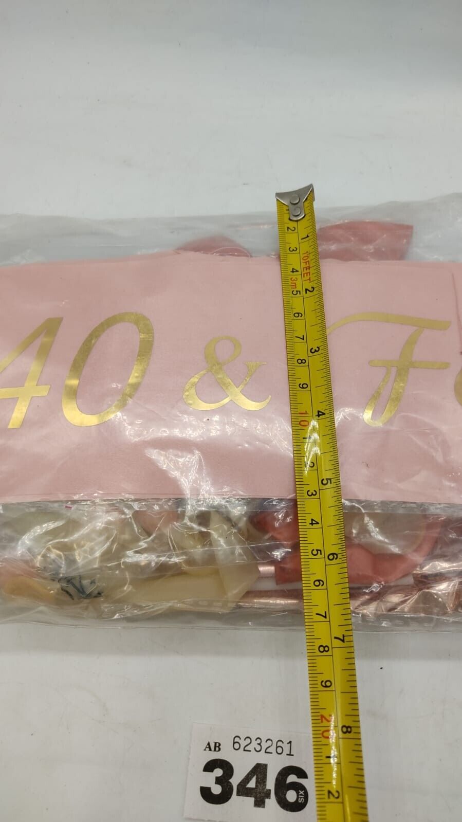 40th Birthday Decoration for Women Rose Gold 40th Balloons Banner Triangle Flag