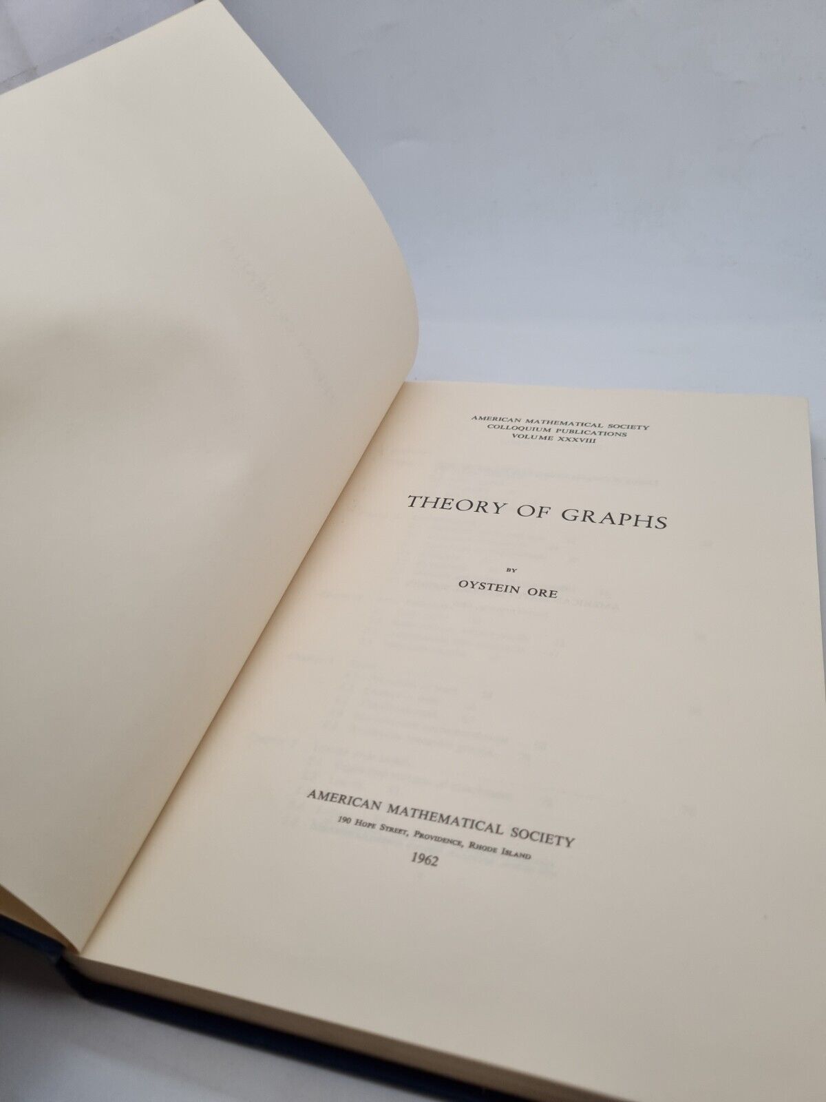 Graph Theory American Mathematical Society Colloquium Publications XXXVIII 38
