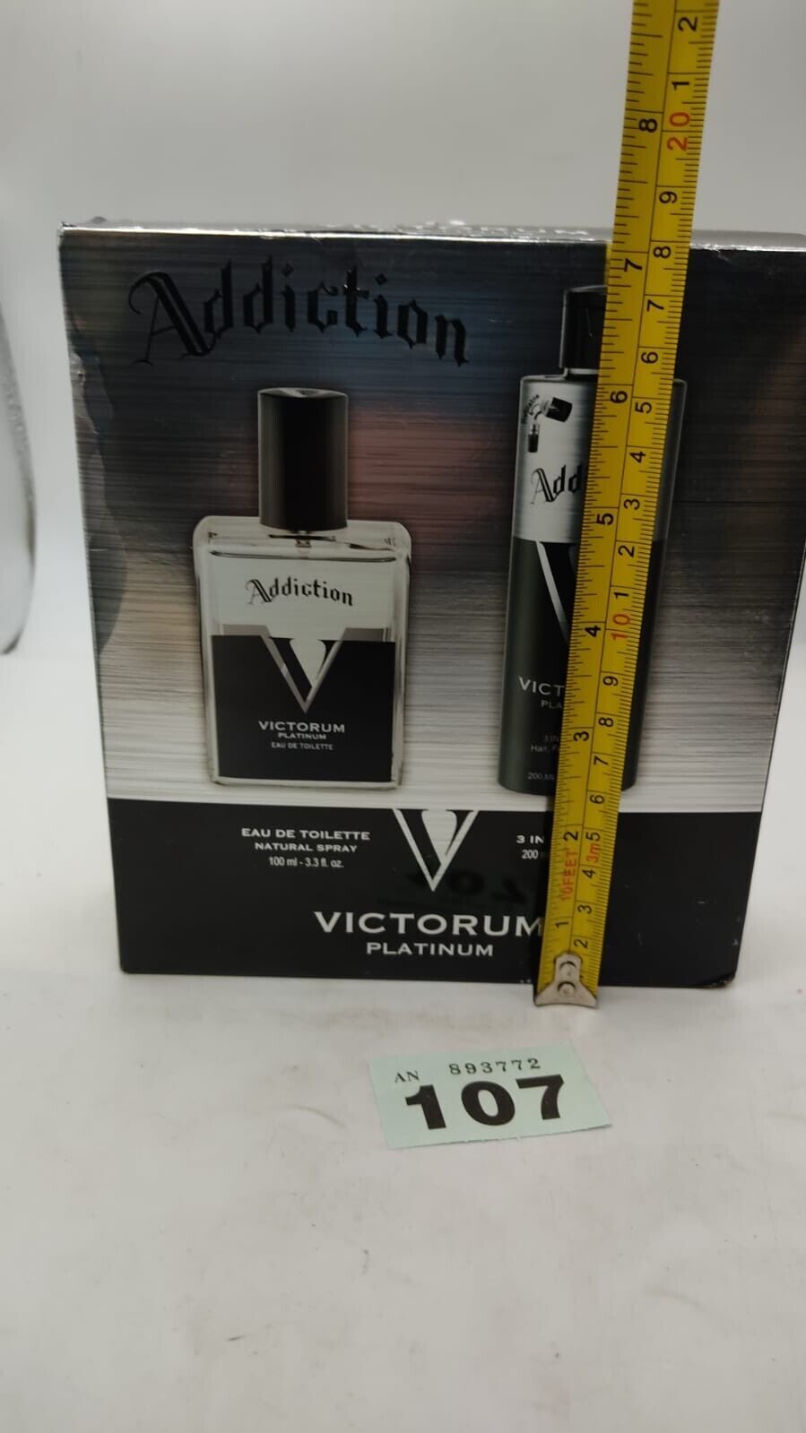 Men Addiction Victorum Platinum Eau de Toilette 100ml & 3in1 Body Wash Gift Set