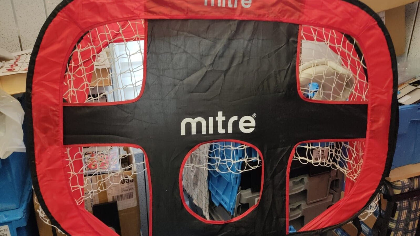 Mitre Pop-Up Soccer Goal Youth Size, 1 Goal Red with Carry Case