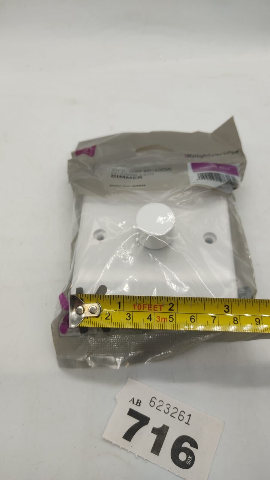 Pro LED Dimmer Switch 1g 2way 10w - 40 - 400w curbed Edge Dimming Module White