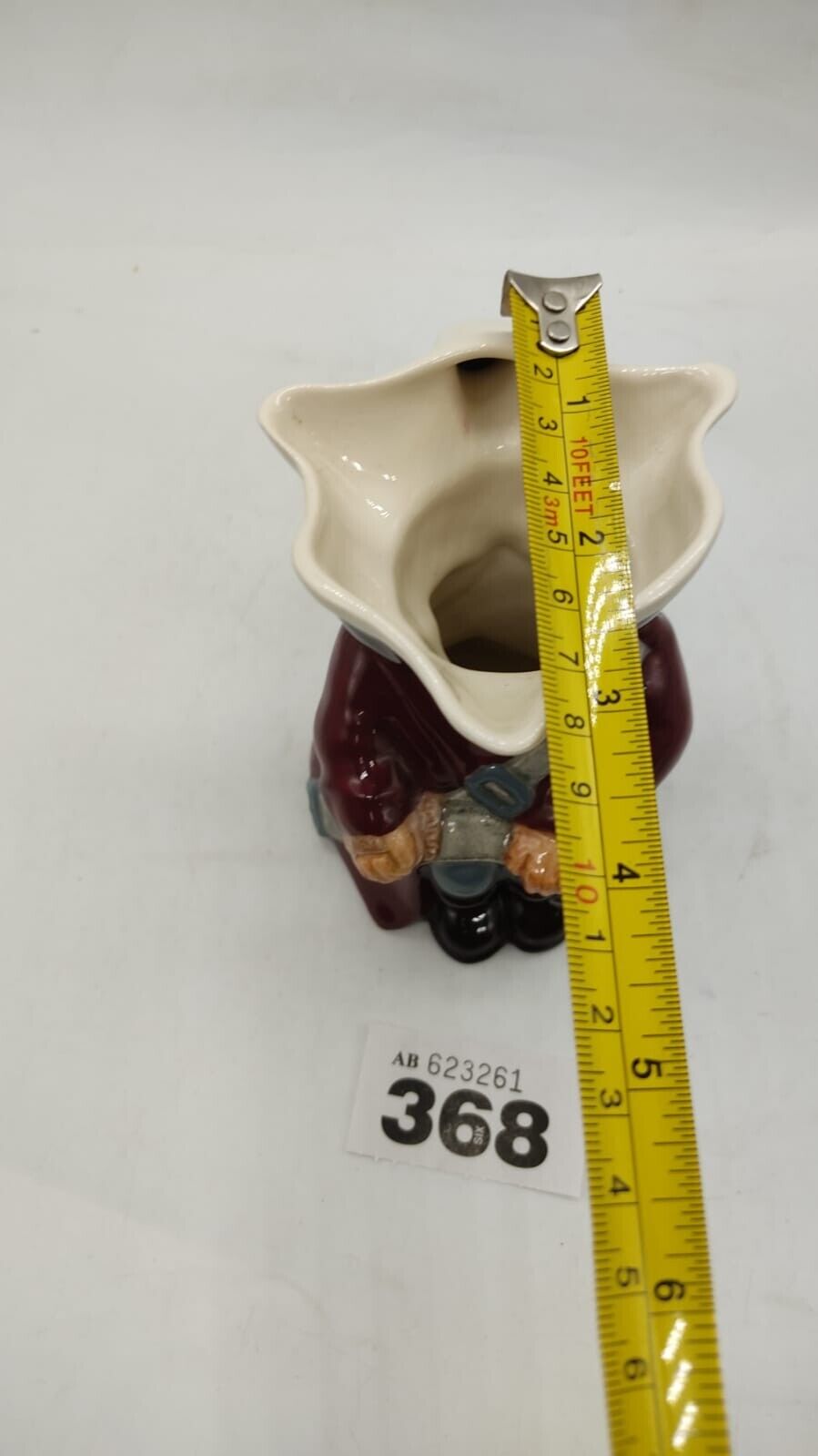 Roy Kirkham English Pottery Toby Jug, Soldier Staffordshire Hand Painted Vintage