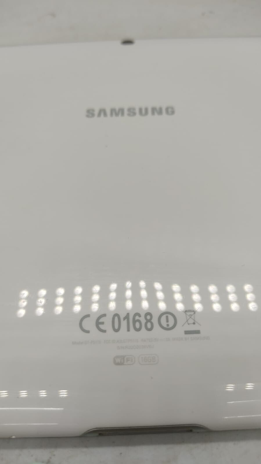 Samsung Galaxy Tab 2 10.1" P5110 16GB Wi-Fi White Android Tablet. Tested Working