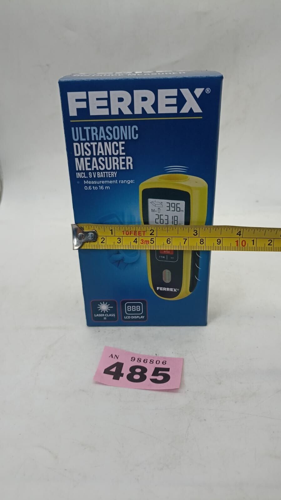 Ferrex Ultrasonic Distance Measurer 0.6M to 16M GT-UDM-05 Measure Spirit Level
