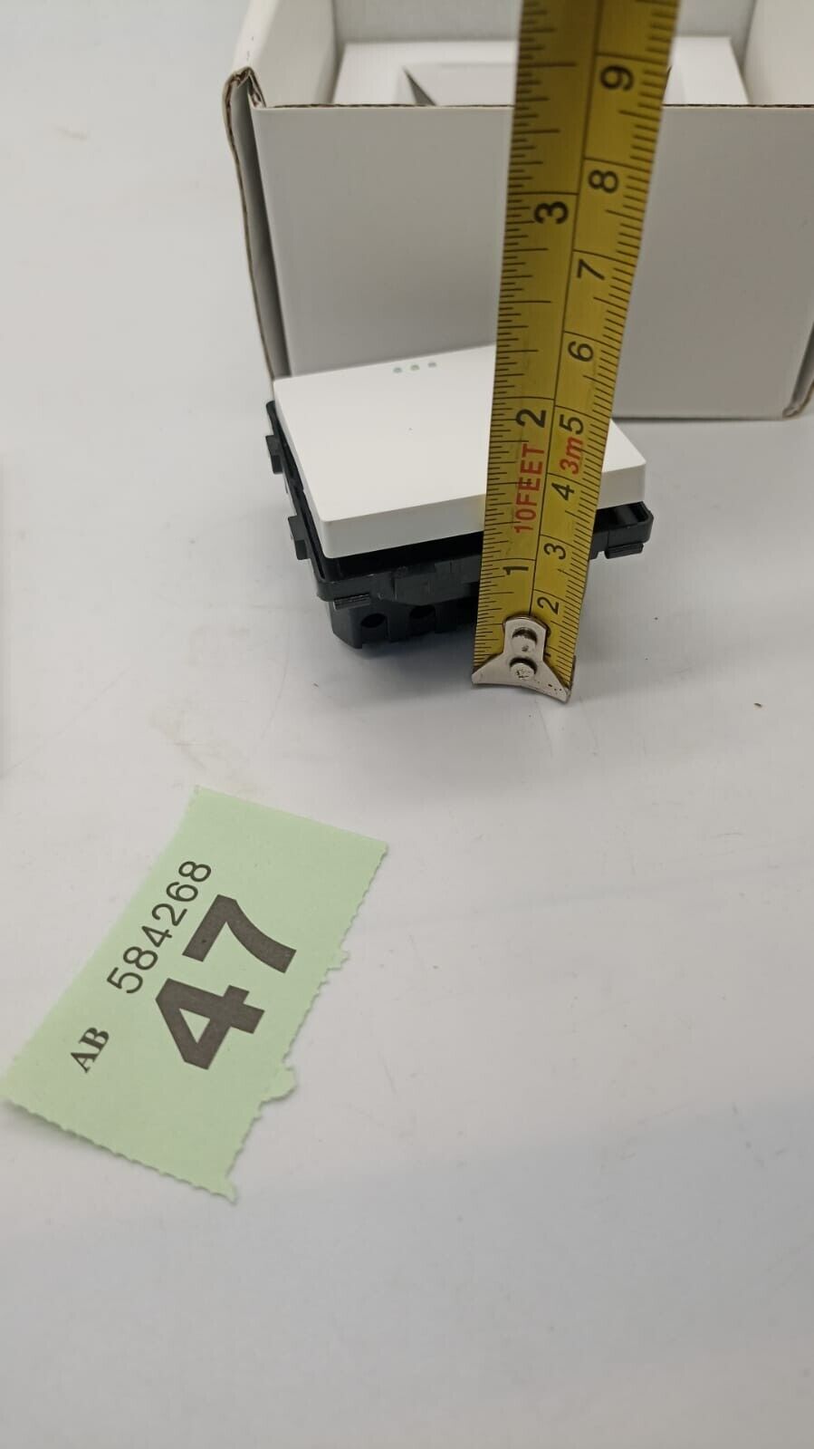 BSEED Light Switch 1 Gang 2 Way Glass Light Switches,Screwless 10A Rocker white