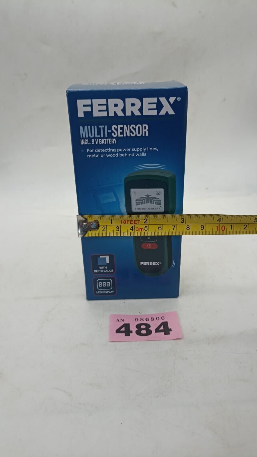 Ferrex Aldi Multi Sensor Stud Pipe Power Line Detector Depth Gauge Free Battery