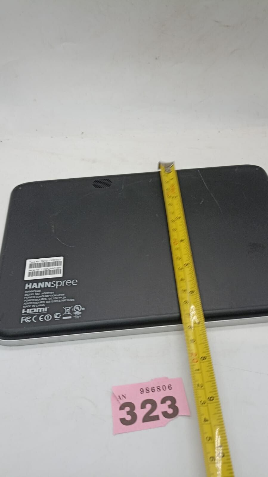 Hannspree HSG1164 10" Android 1.3 GHz Tablet Wi-Fi Spares or Repairs