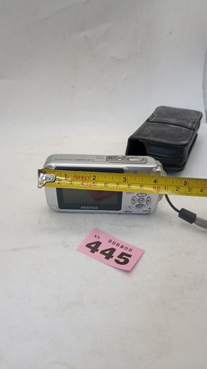 Pentax Optio W20 Waterproof Digital Camera 1 GB SD Battery Spares or Repairs
