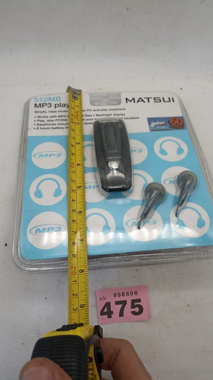 Sealed Matsui 512mb MP3 Player Music Portable USB Black