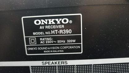 Onkyo Pro Logic Surround Sound Amp Amplifier Deck AV Receiver HT-R390 Black HDMI