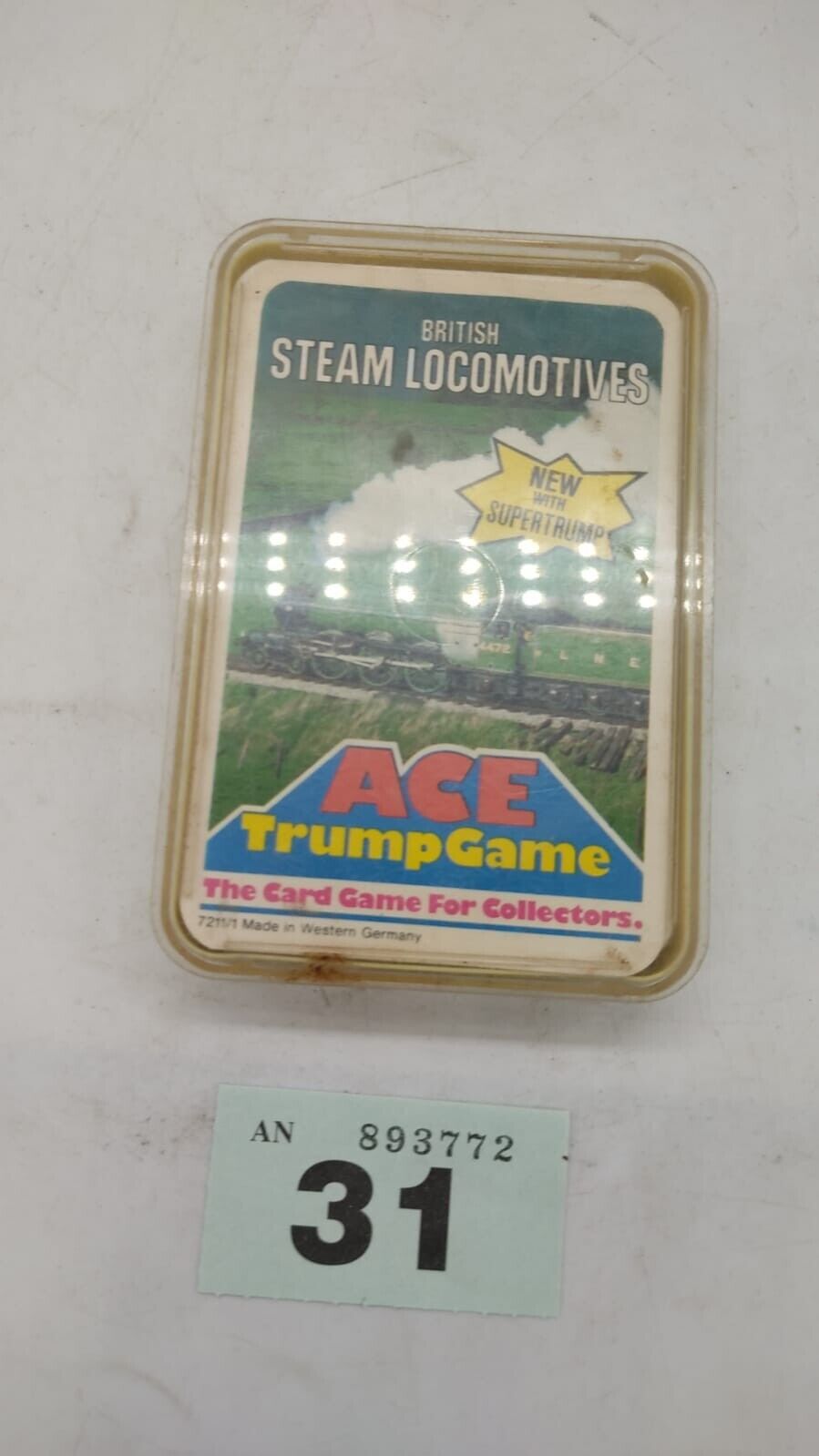 Set Vintage Ace Trumps British Steam Locomotives. Full Used. In Plastic Case