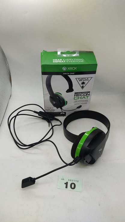 Turtle Beach Recon Chat Wired Headset For Xbox One. Black Green Used. Boxed