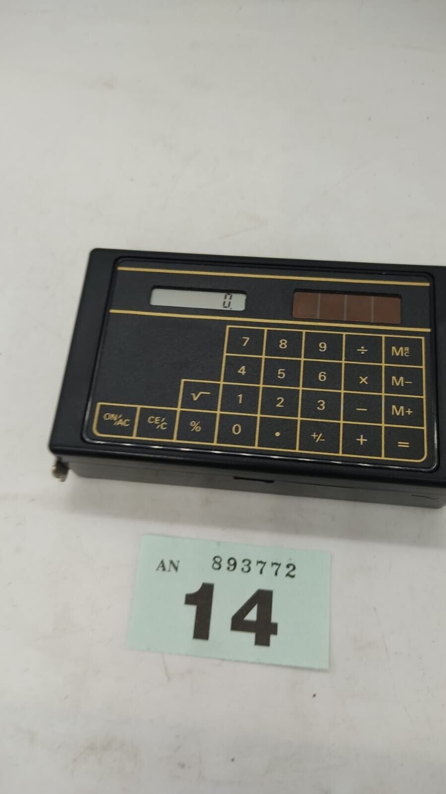 Solar-Powered Calculator with 10 Foot Tape Measure in Carrying Case Box, Vintage