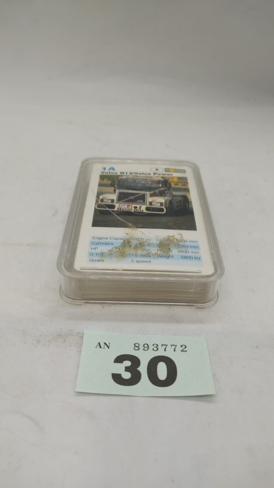 Set Of 30 Vintage 1990 Collectables Top Trump Cards Racing Trucks Plastic Case