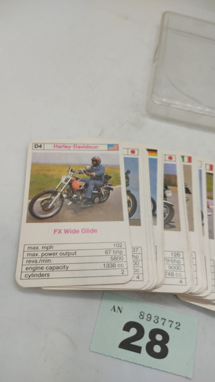 Vintage Top Trumps - Super-Bikes (1980's) Very Rare Full 33 Card Plastic Case