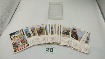 Vintage Top Trumps - Super-Bikes (1980's) Very Rare Full 33 Card Plastic Case