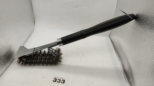 Premium BBQ Grill Brush & Scraper Indoor/Outdoor Grills Strong Grip Handle 18"