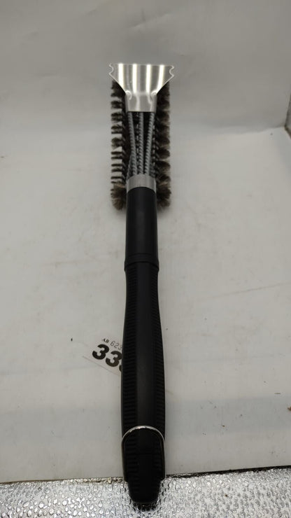 Premium BBQ Grill Brush & Scraper Indoor/Outdoor Grills Strong Grip Handle 18"