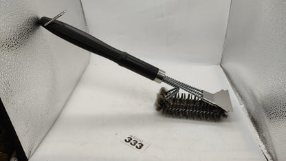 Premium BBQ Grill Brush & Scraper Indoor/Outdoor Grills Strong Grip Handle 18"