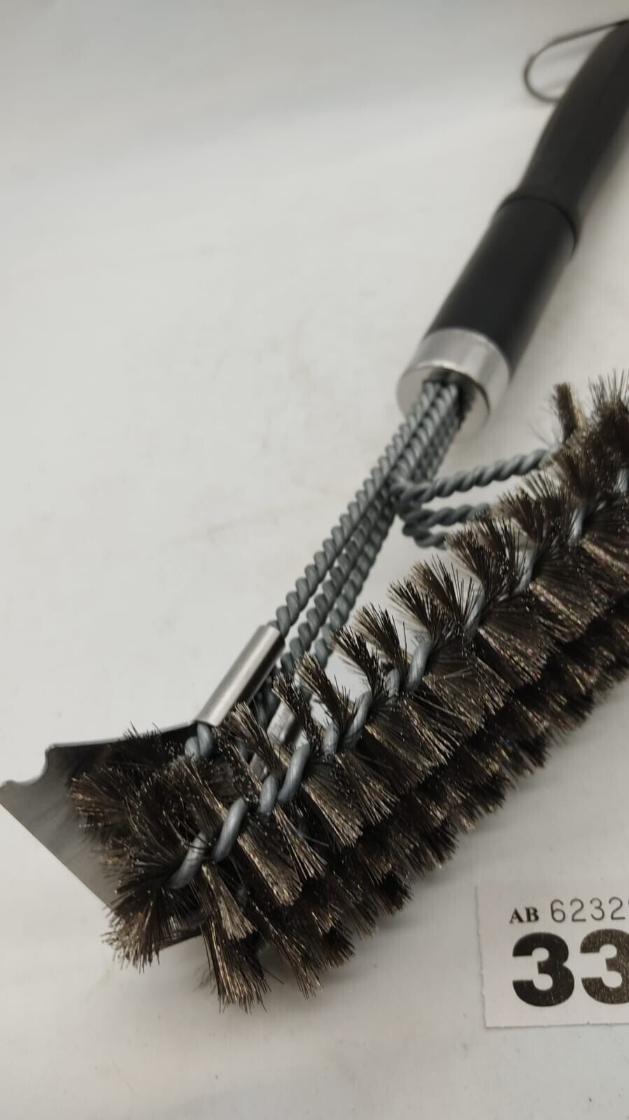 Premium BBQ Grill Brush & Scraper Indoor/Outdoor Grills Strong Grip Handle 18"