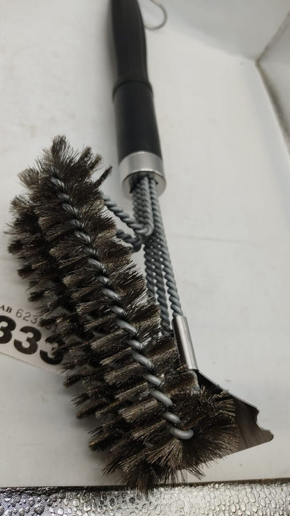 Premium BBQ Grill Brush & Scraper Indoor/Outdoor Grills Strong Grip Handle 18"