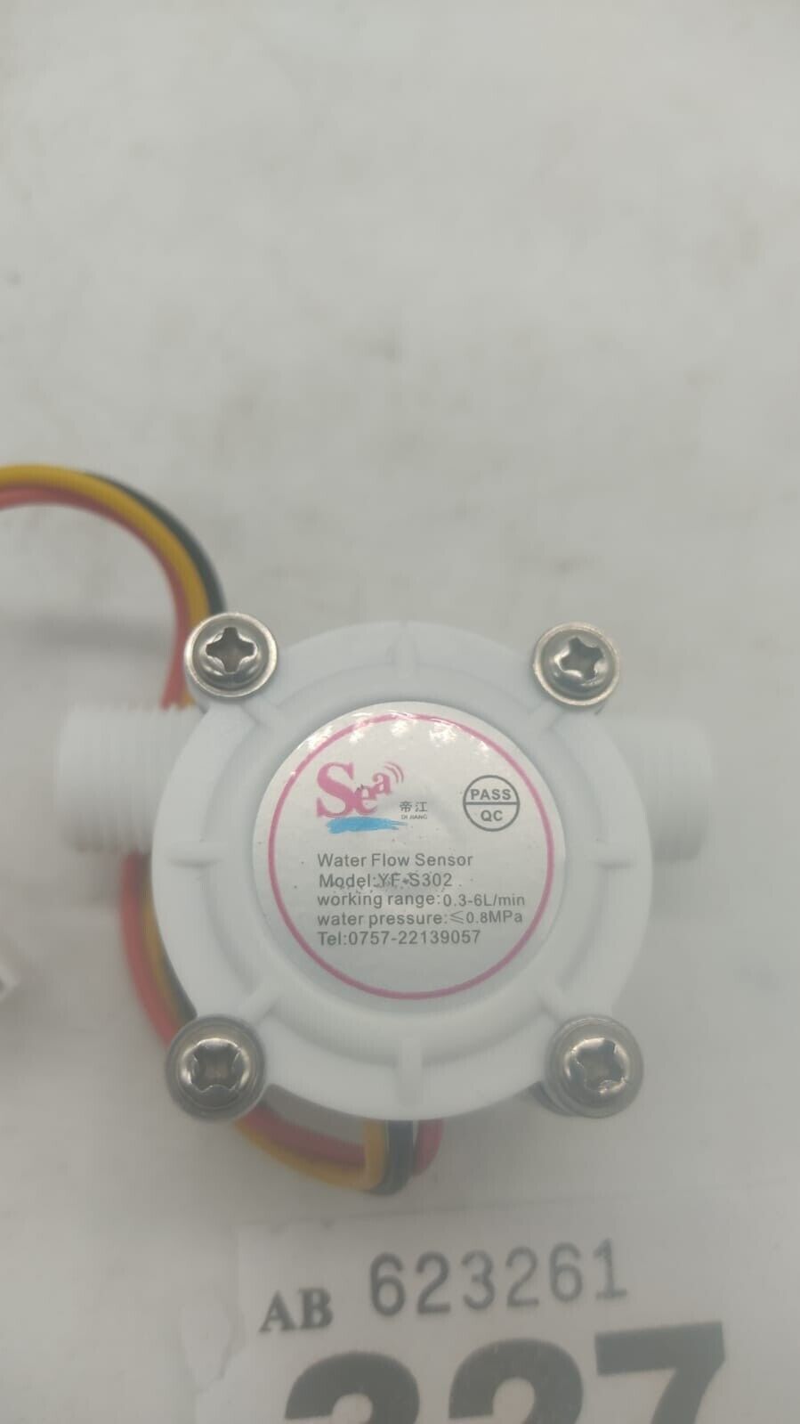 Sea YF-S302 G1/4 DN8 0.3-6LPM DC12V-24V Hall Water Flow Sensor Magnetic Impeller