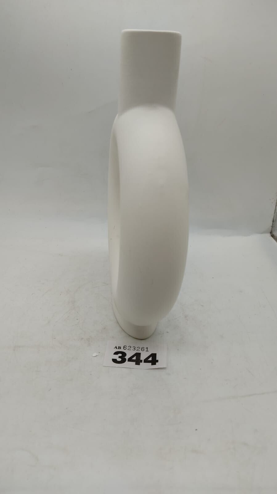 Nordic Ceramic Doughnut Vase Round Medium Modern White New Boxed