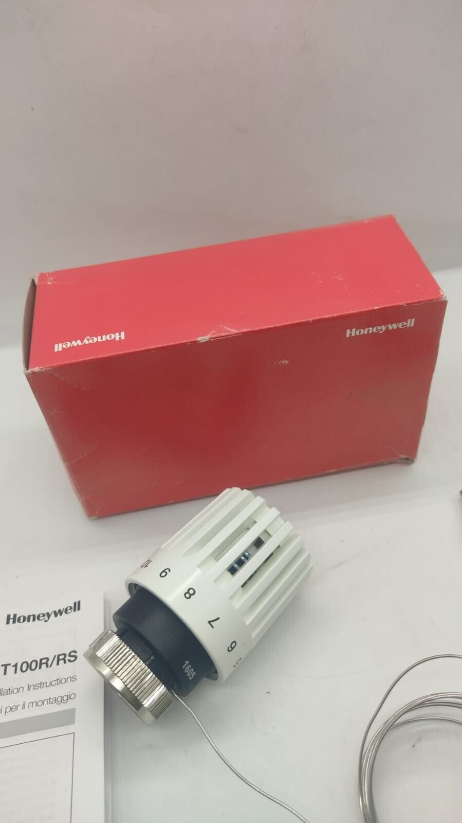 Honeywell T100R-AA OH Thermostat TRV w/ Remote Sensor 2m Capillary 10-50 Deg NEW