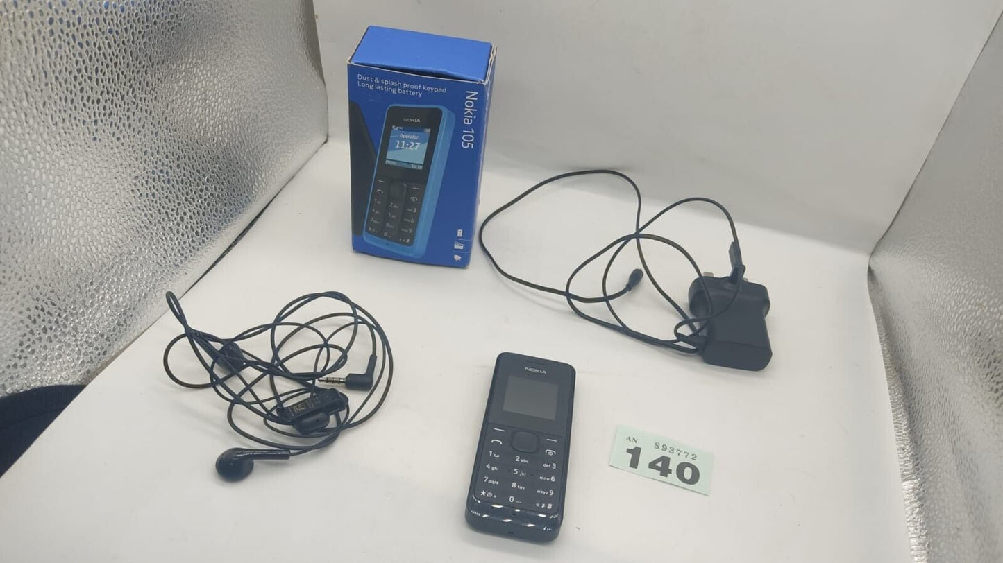 Nokia 105  Mobile Phone Vodafone - Black- Good Condition. In Original Box