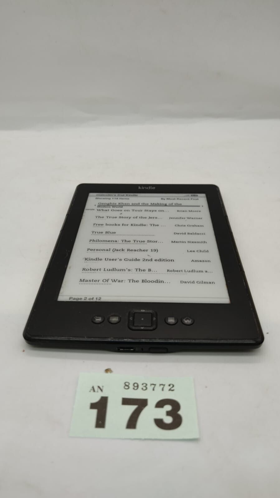 Amazon Kindle 4th Gen D01100 Wi-Fi 6" e-Book Grey Reader Device Tested Working