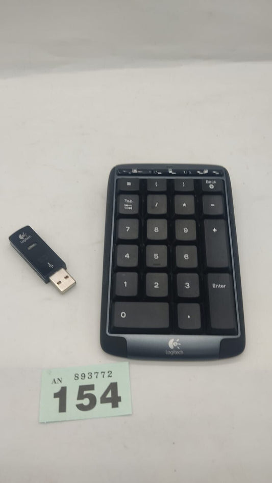 Logitech Wireless 2.4GHz Numerical Number Pad Keypad. Tested working