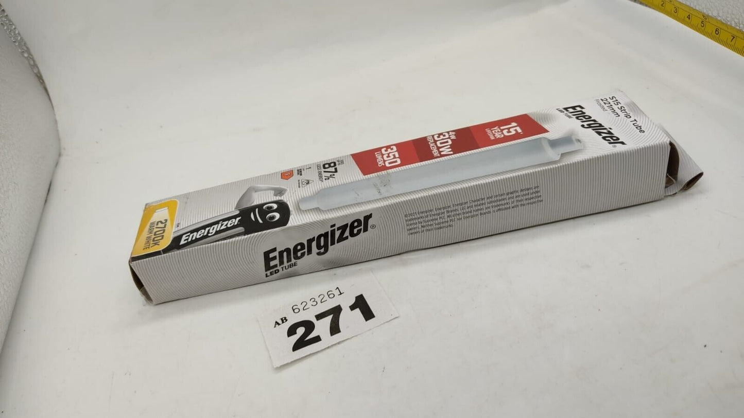 Energizer Strip Light Tube LED Lamp 221mm S15 4W = 30W Bulb 350 Lumen Frosted