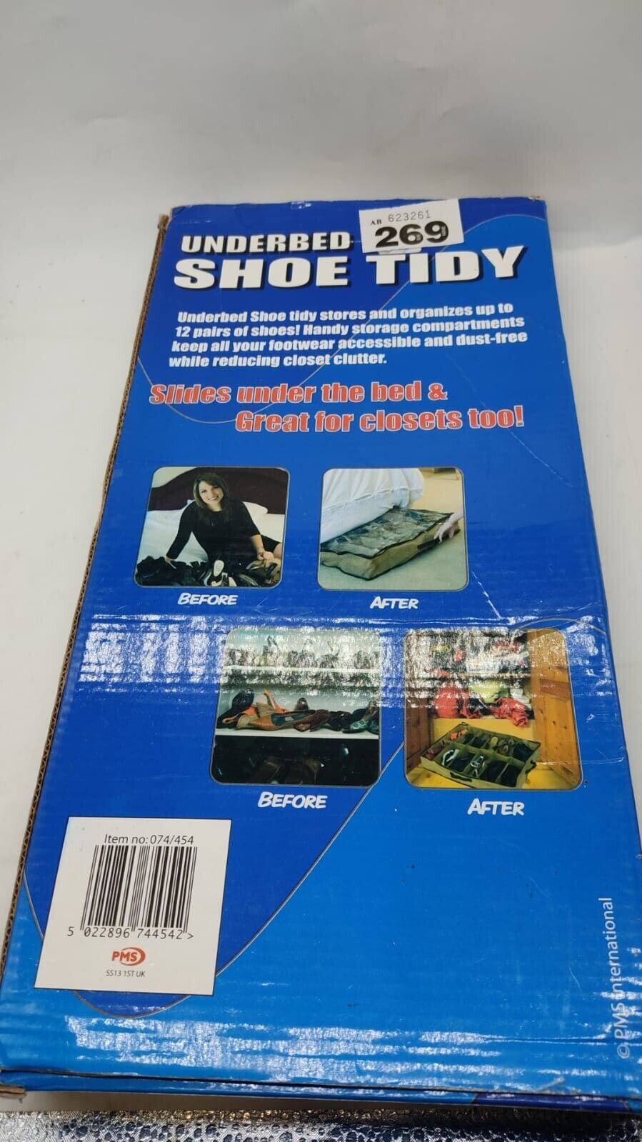 As Seen on TV Shoe Tidy Space Saving Shoe Storage Organizer Slides Under Bed