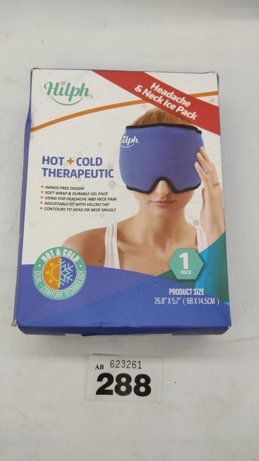 Headache Neck Ice Pack Hot Cold Therapy Soft Wrap Gel Pac Migraine Cap