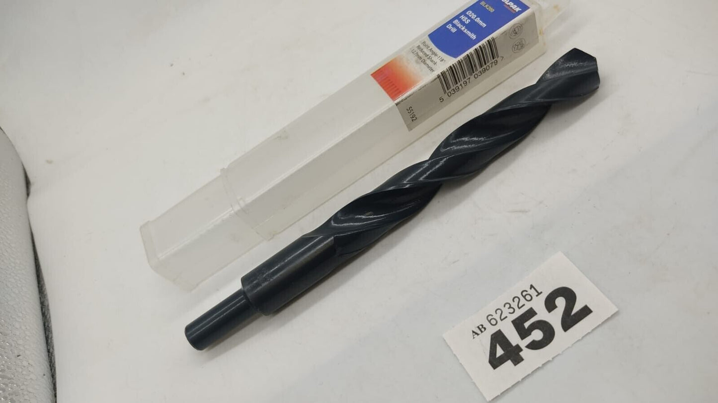 Toolpak BLK200 Blacksmith Drill Bit 20mm POINT ANGLE 118 DEGREES 12.7MM DIAMETER