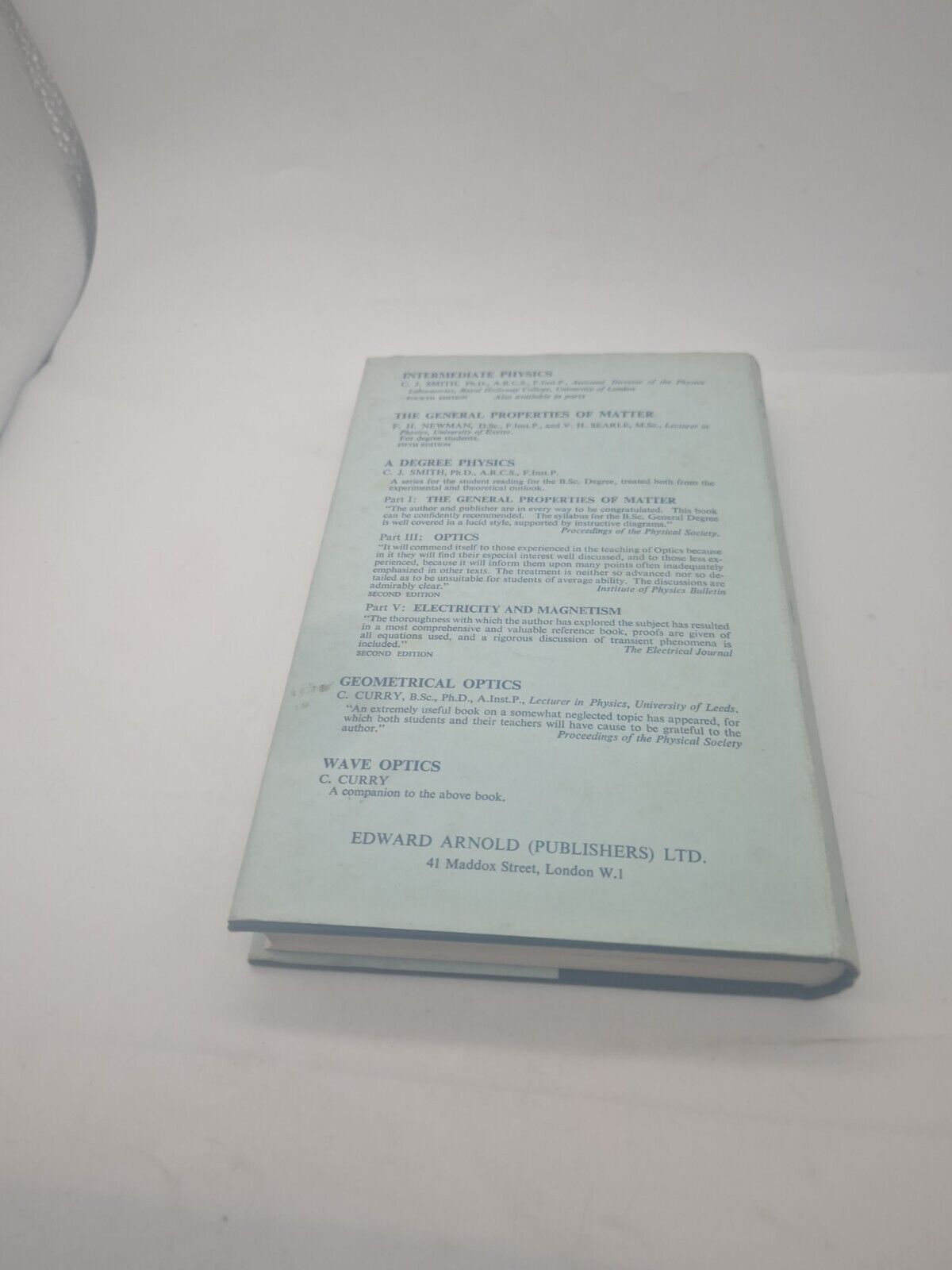 Ions Electrons And Ionising Radiations Eighth Edition J A Crowther DJ HB 1961